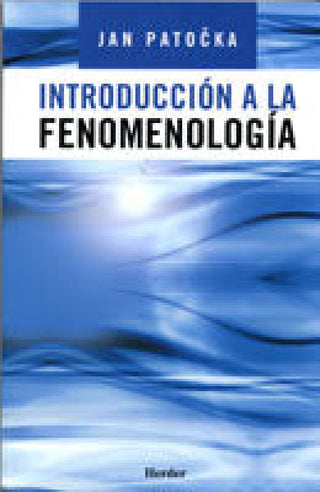 Introducción A La Fenomenología Libro