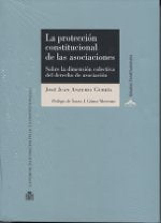 La Proteccion Constitucional De Las Asociaciones Sobre Dimension Colectiva Del Derecho Asociac Libro