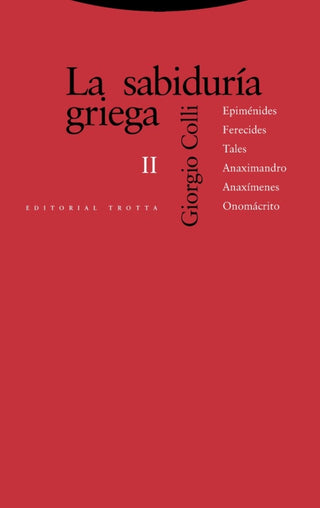 La Sabiduría Griega Ii Libro