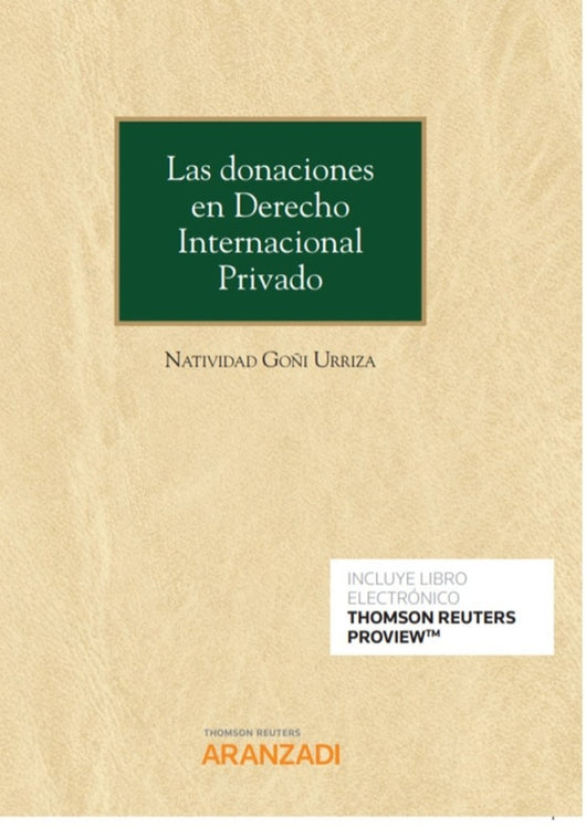 Las Donaciones En Derecho Internacional Privado (Papel + E-Book) Libro