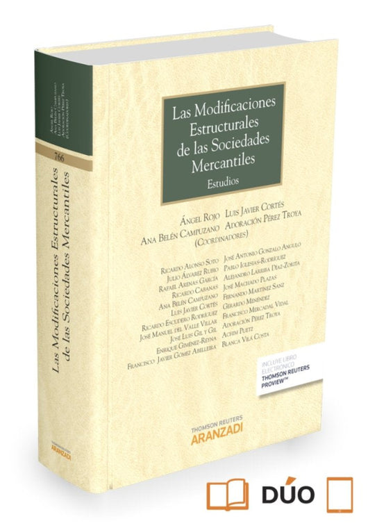 Las Modificaciones Estructurales De Las Sociedades Mercantiles (Papel + E-Book) Libro