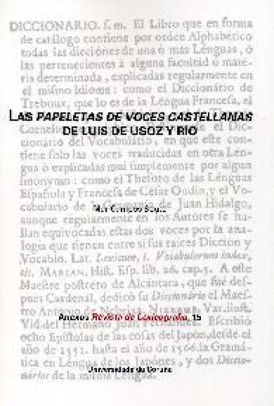 Las Papeletas De Voces Castellanas Luis Usoz Y Río Libro