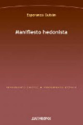 Manifiesto Hedonista Libro