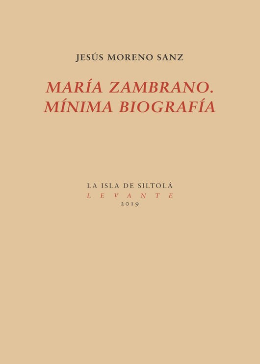 María Zambrano. Mínima Biografía Libro