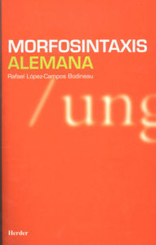 Morfosintaxis Alemana Libro