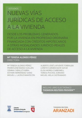 Nuevas Vías Jurídicas De Acceso A La Vivienda (Papel + E-Book) Libro