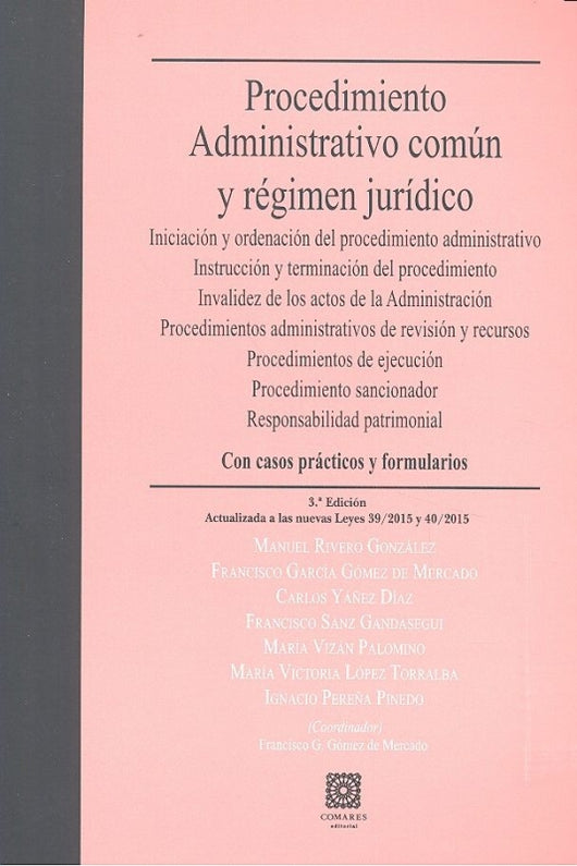 Procedimiento Administrativo Común Y Régimen Jurídico Libro