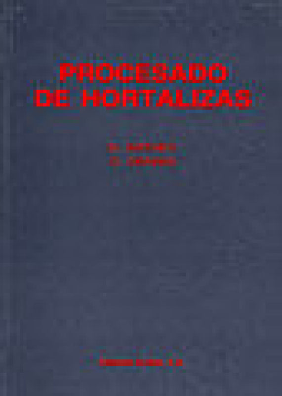 Procesado De Hortalizas Libro