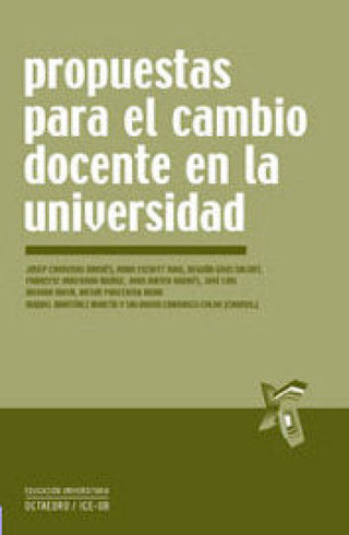 Propuestas Para El Cambio Docente En La Universidad Libro