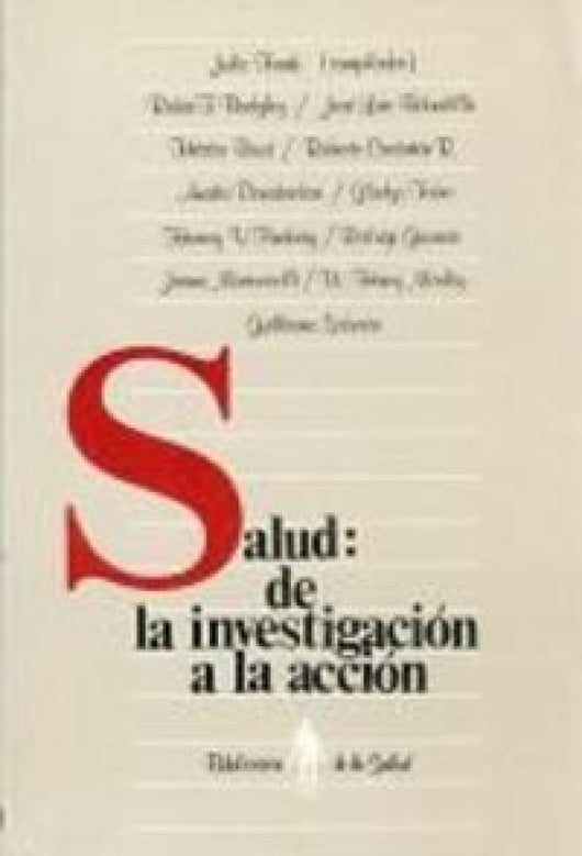 Salud De La Investigacion A Accion Libro