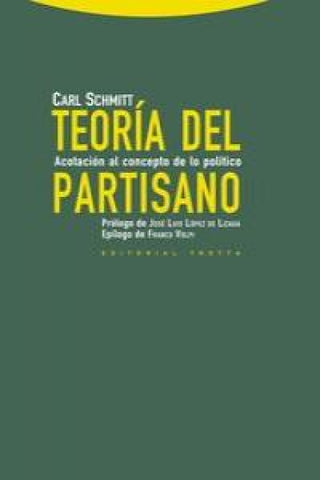 Teoría Del Partisano Libro
