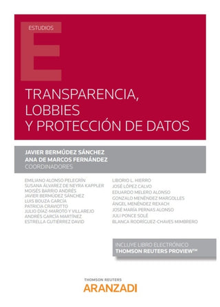 Transparencia Lobbies Y Protección De Datos (Papel + E-Book) Libro