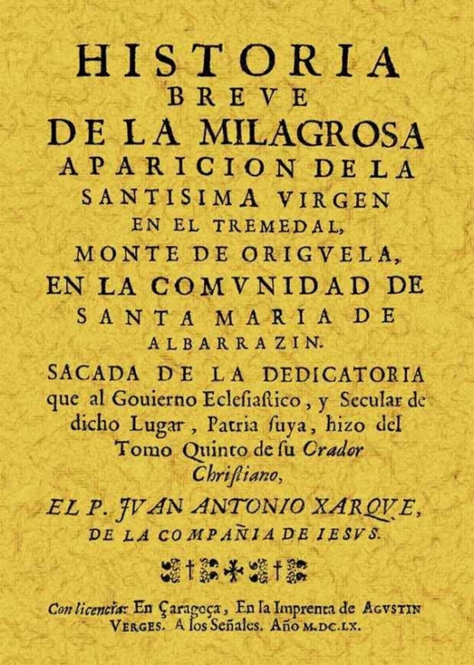 Tremedal. Historia Breve De La Aparición Virgen Libro